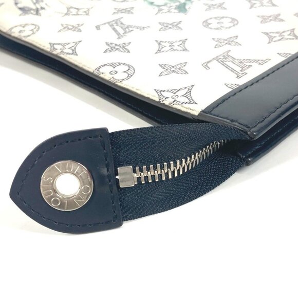 LOUIS VUITTON White Monogram Leather Pouch - Picture 5 of 15
